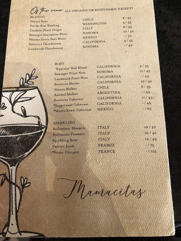 Mamacitas Cafe and Cantina - El Paso, TX menu_pic