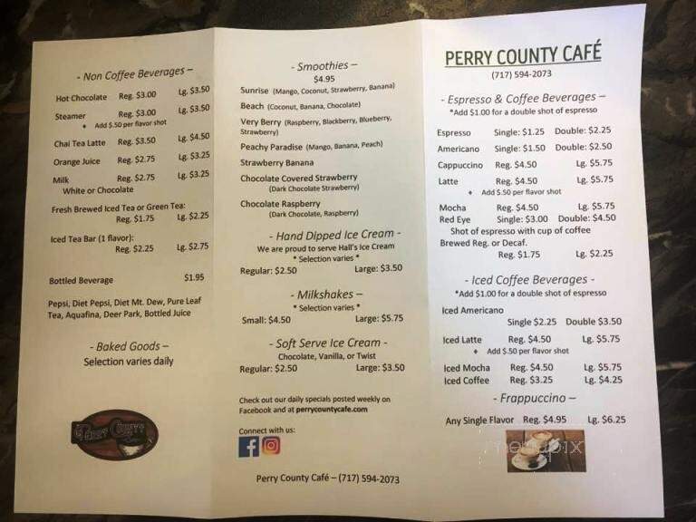 Perry County Cafe - New Bloomfield, PA menu_pic