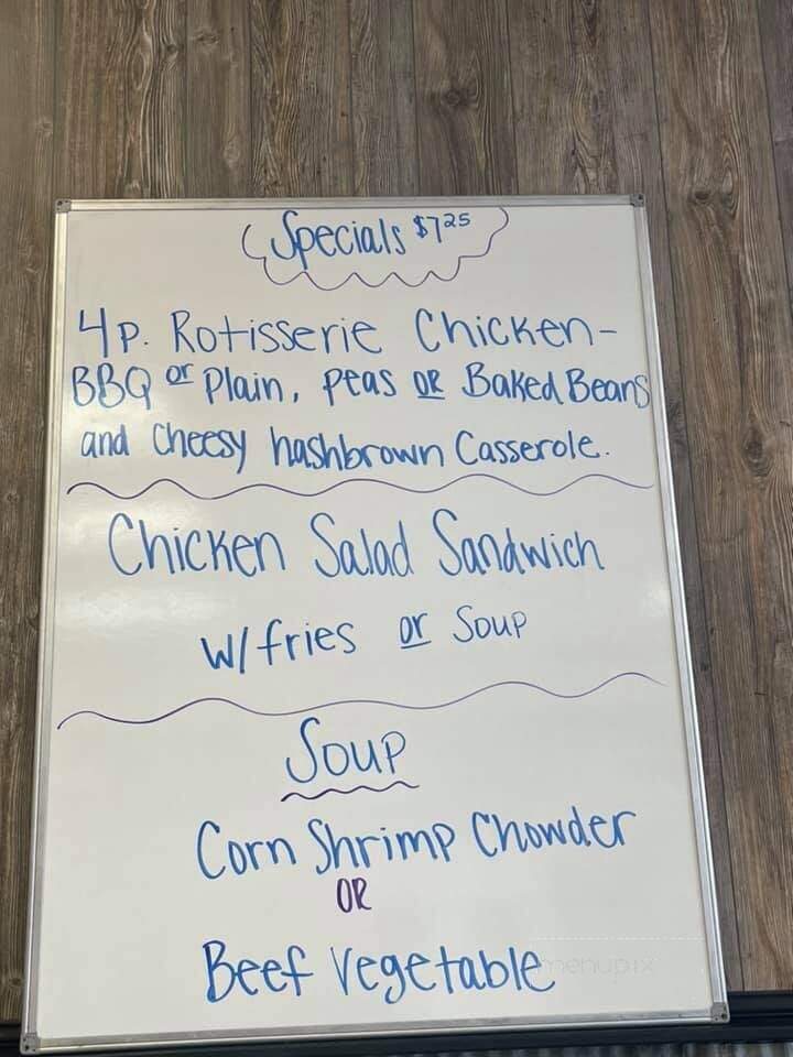 Log House Restaurant - Argos, IN menu_pic