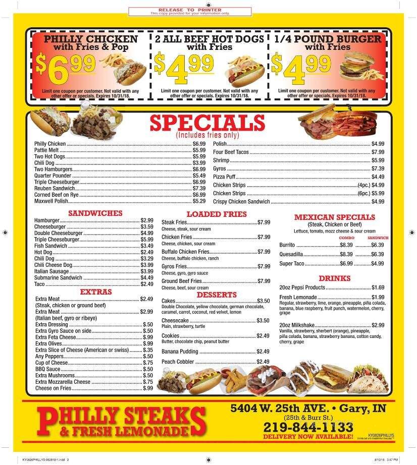 Philly Steak & Lemonade - Gary, IN