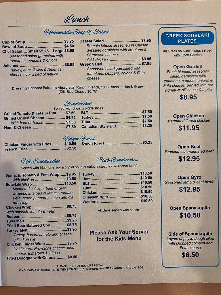 Helen's Kitchen - Williamsville, NY menu_pic