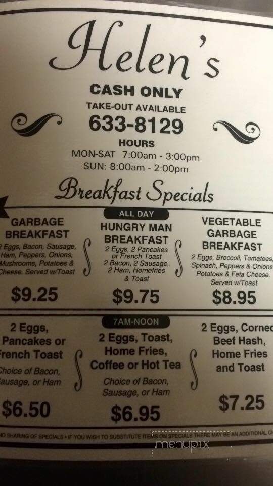 Helen's Kitchen - Williamsville, NY menu_pic