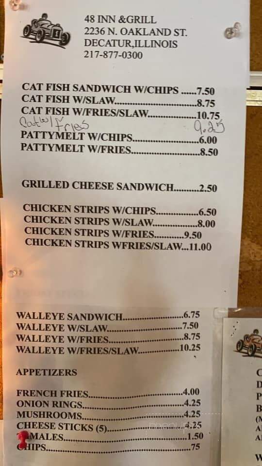 48 Inn Incorporated - Decatur, IL menu_pic
