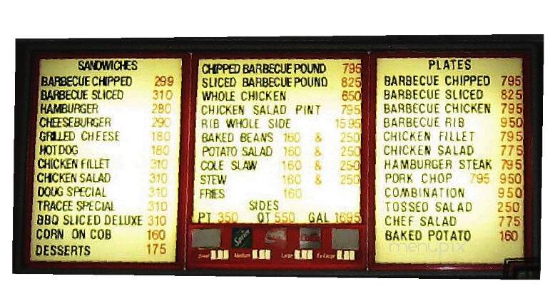 Scott's Bar-B-Que - Cochran, GA menu_pic