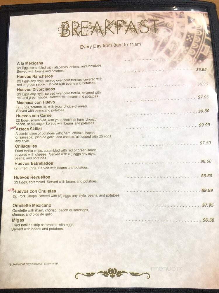 La Espiga De Oro - Clovis, NM menu_pic
