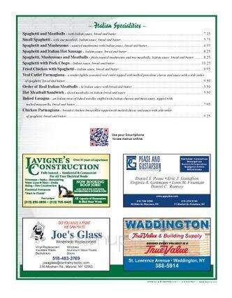 Via Main Restaurant - Massena, NY menu_pic