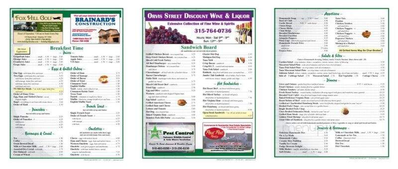 Via Main Restaurant - Massena, NY menu_pic
