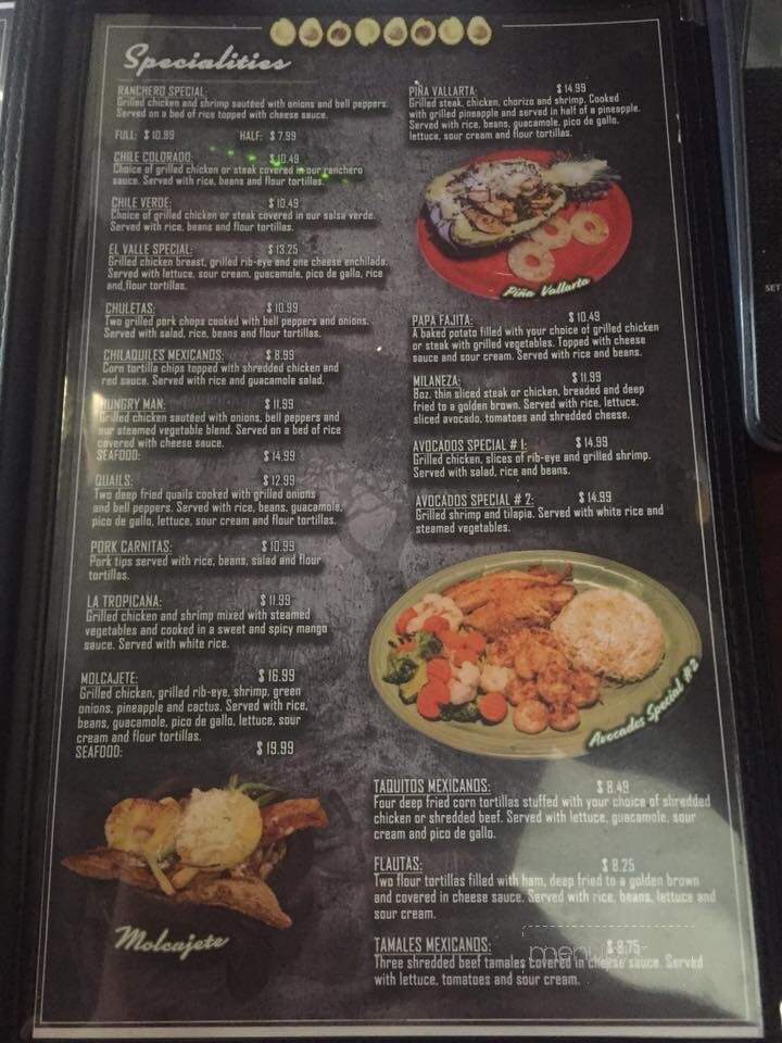 Avocado's Grill - Paragould, AR menu_pic