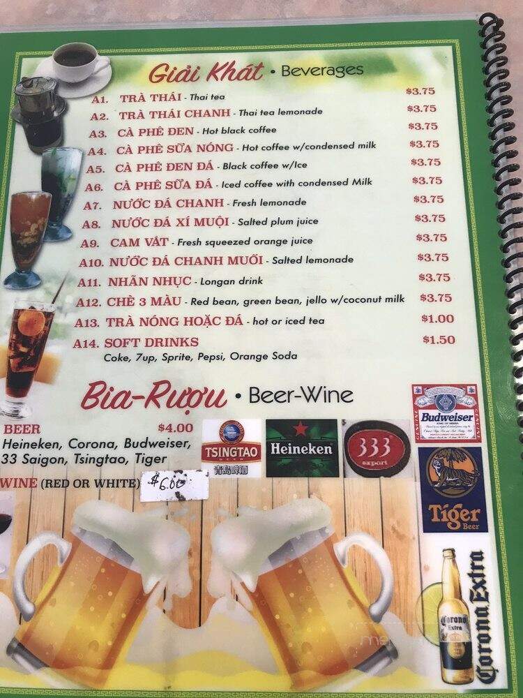 Pho 1 - Glendora, CA menu_pic
