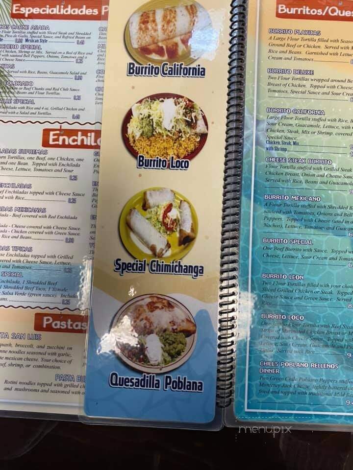 Las Playitas - Greers Ferry, AR menu_pic