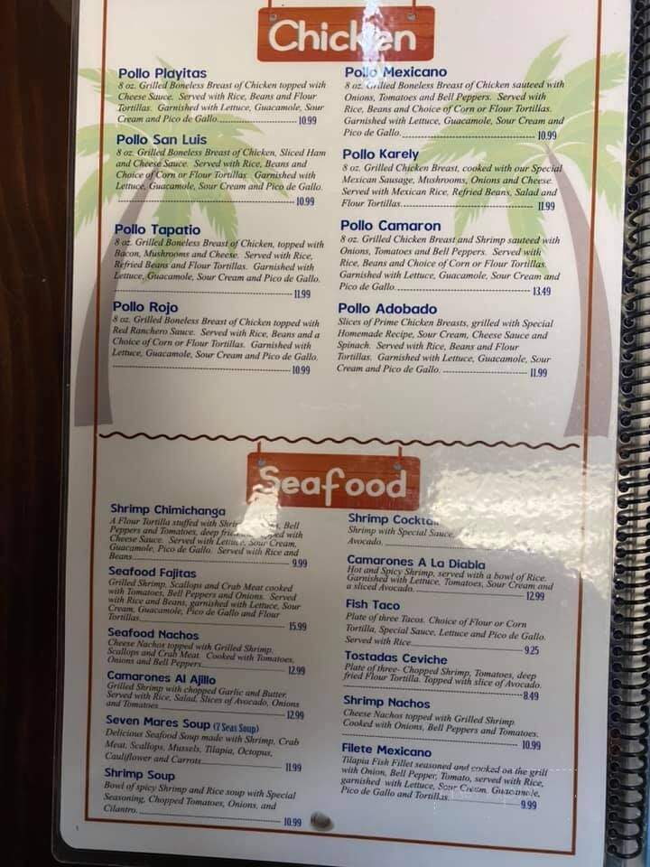 Las Playitas - Greers Ferry, AR menu_pic