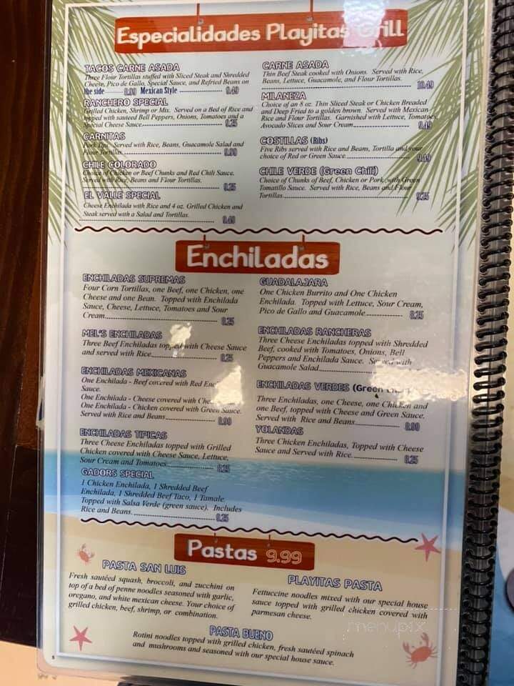 Las Playitas - Greers Ferry, AR menu_pic