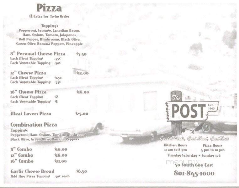 Post - Morgan, UT menu_pic