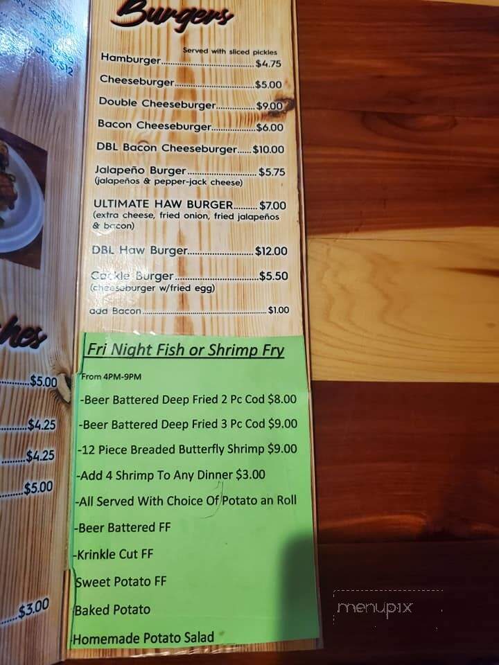 Hide-A-While Bar - Mondovi, WI menu_pic