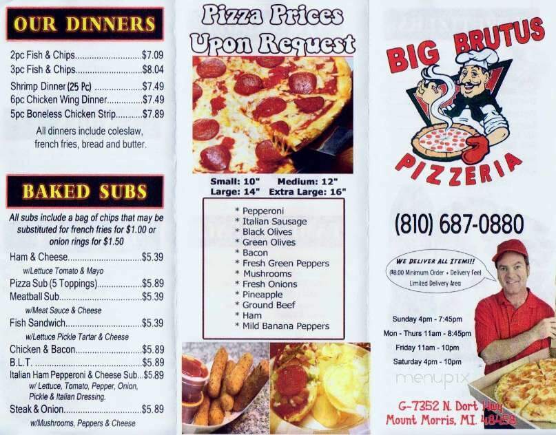 Big Brutus 2 For 1 Pizza - Mount Morris, MI