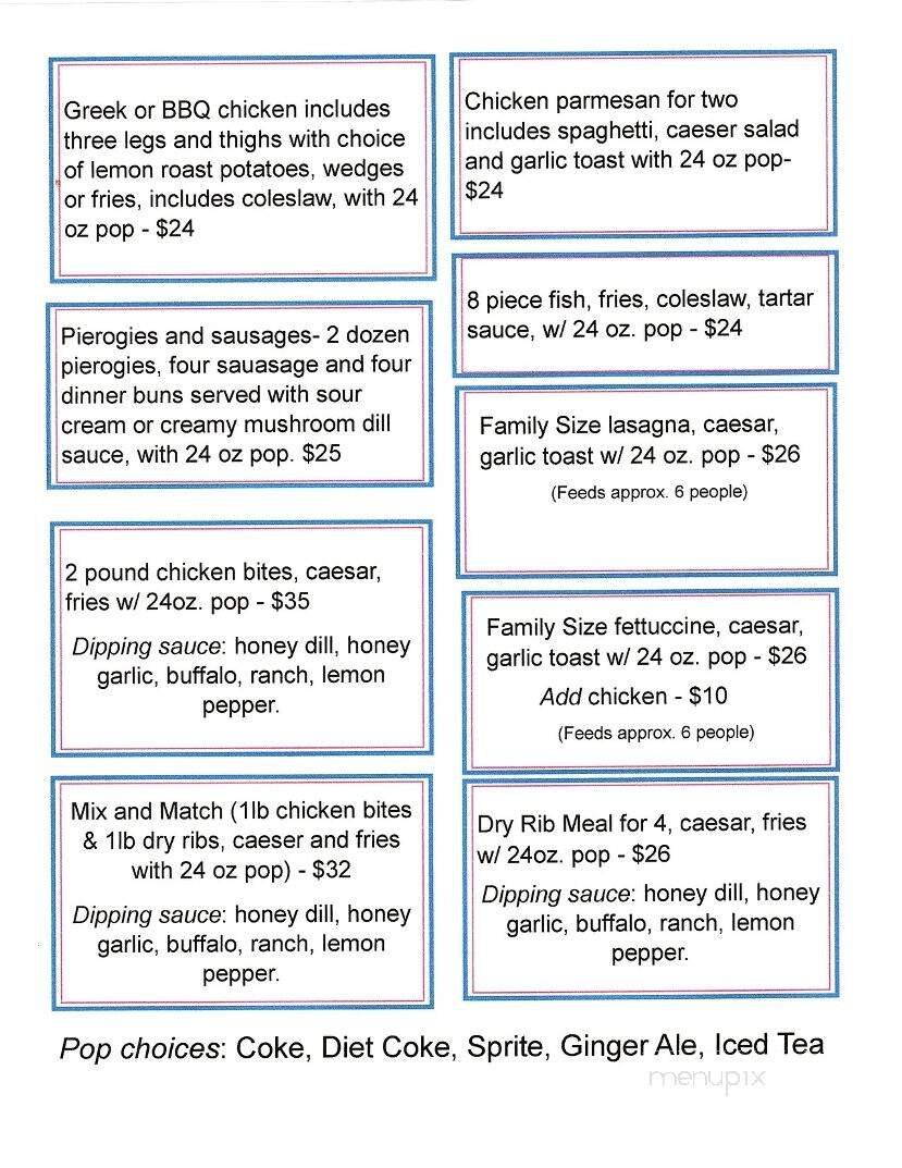 Gienis - Nipawin, SK menu_pic