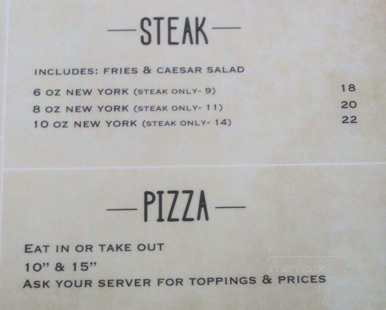 Southey Hotel & Steak Pit - Southey, SK menu_pic