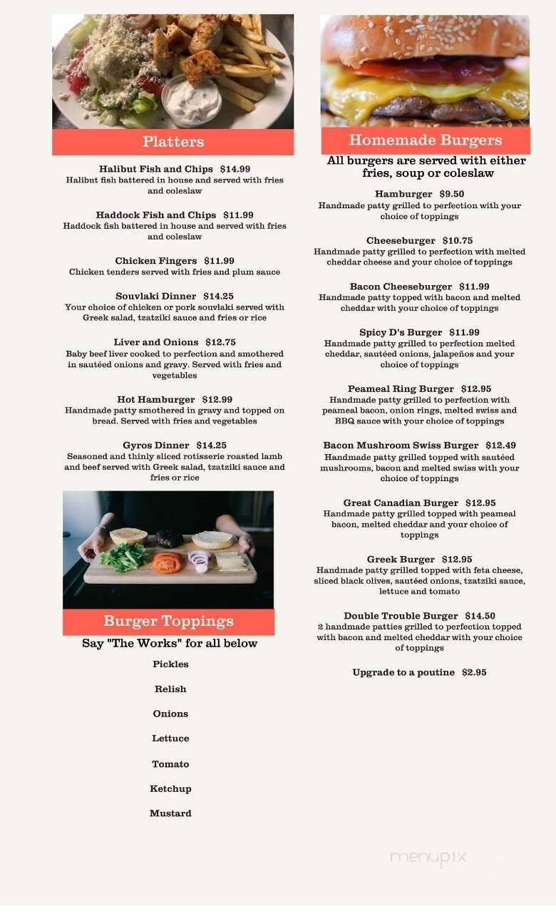 Little D's Family Restaurant - Barrie, ON menu_pic