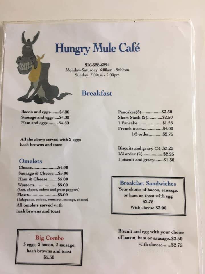 Hungry Mule Cafe - Lathrop, MO