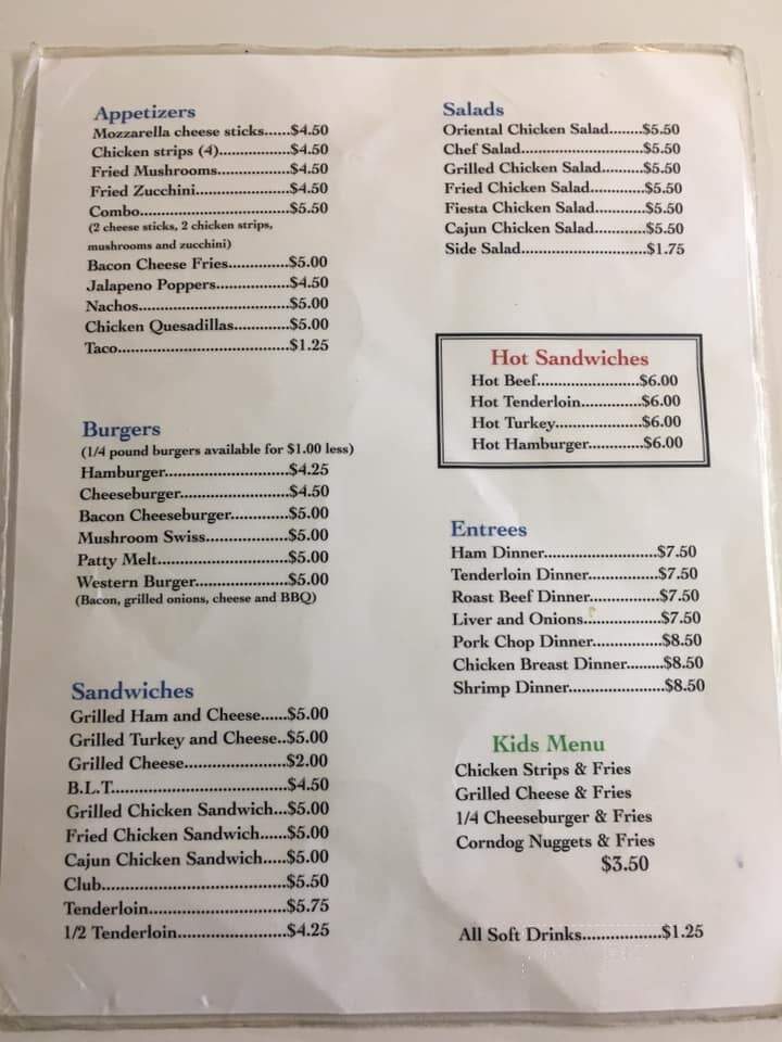 Hungry Mule Cafe - Lathrop, MO menu_pic