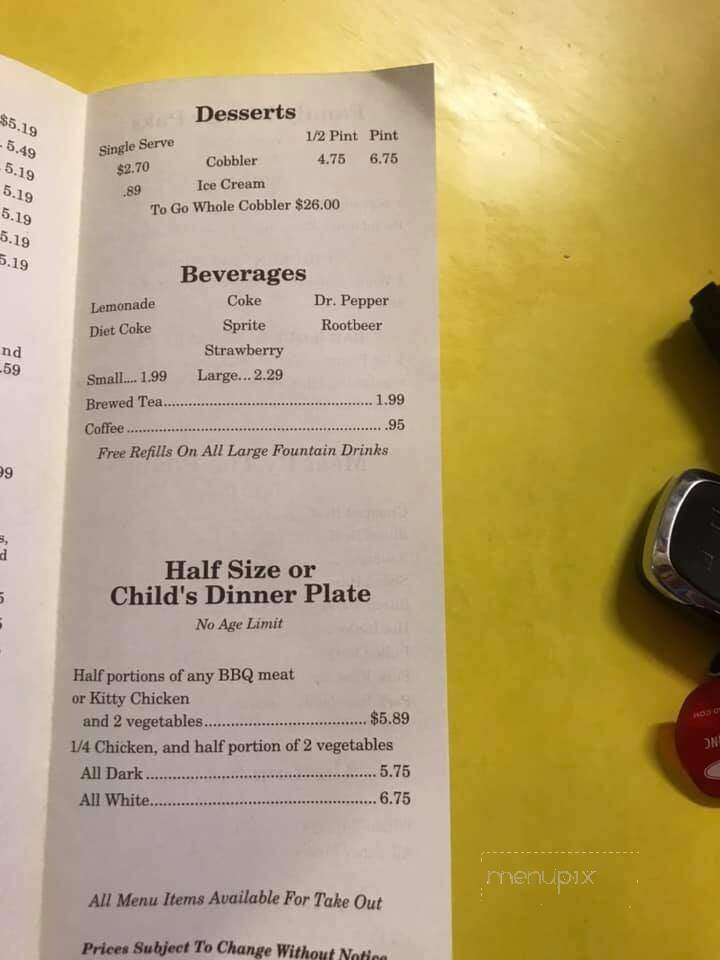 Bar-B-Que Shed - Weatherford, OK menu_pic