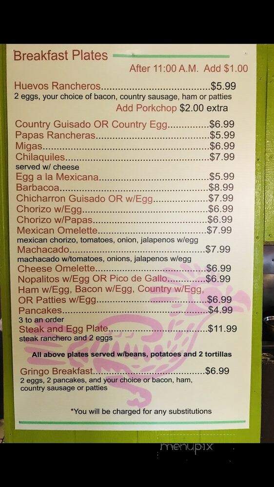 Benjamin's Kitchen - Von Ormy, TX menu_pic