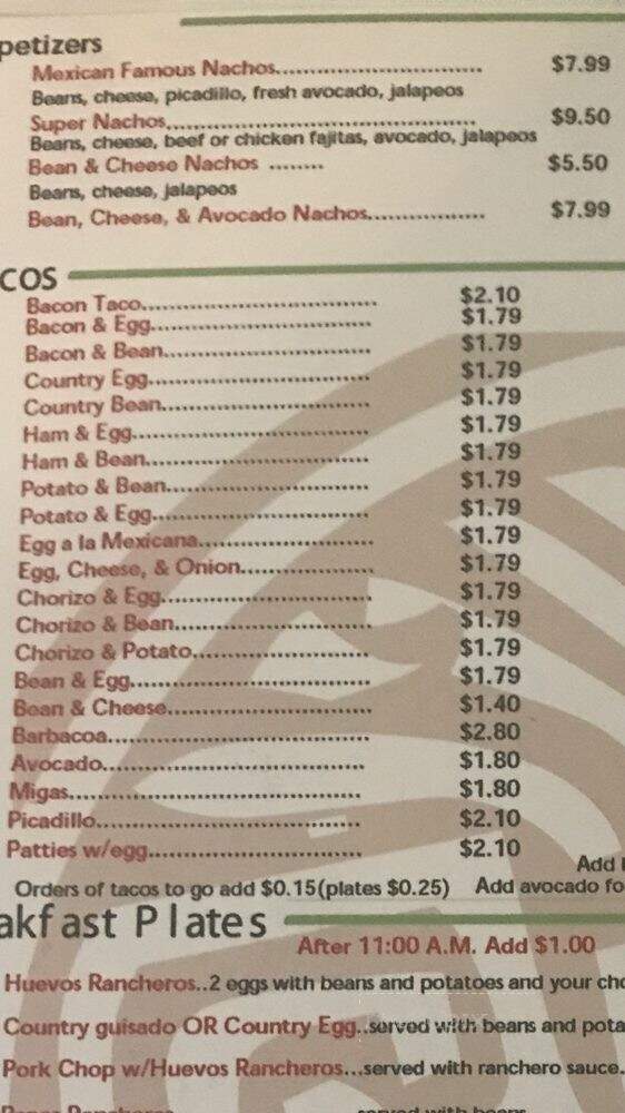 Benjamin's Kitchen - Von Ormy, TX menu_pic