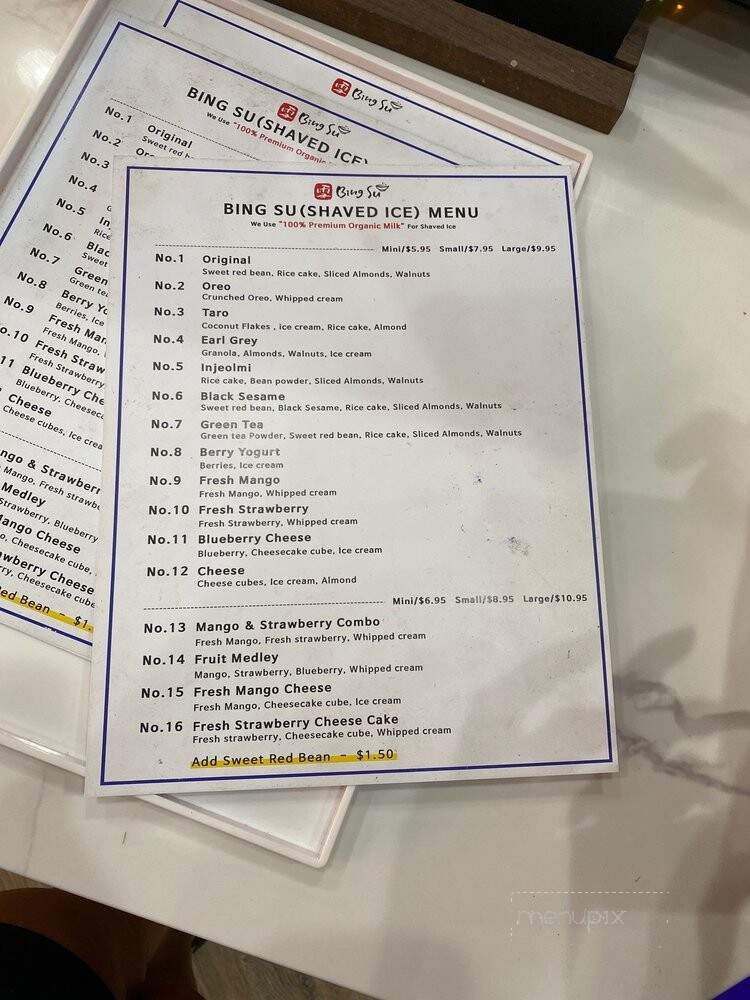 Bing Su - Houston, TX menu_pic