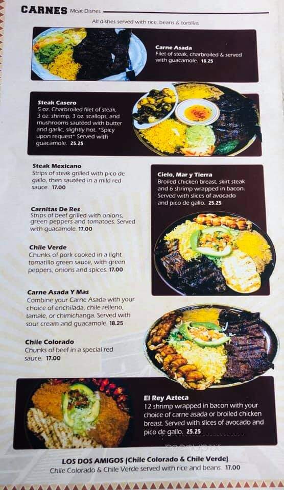 El Rey Azteca Family Mexican Restaurant - East Wenatchee, WA menu_pic