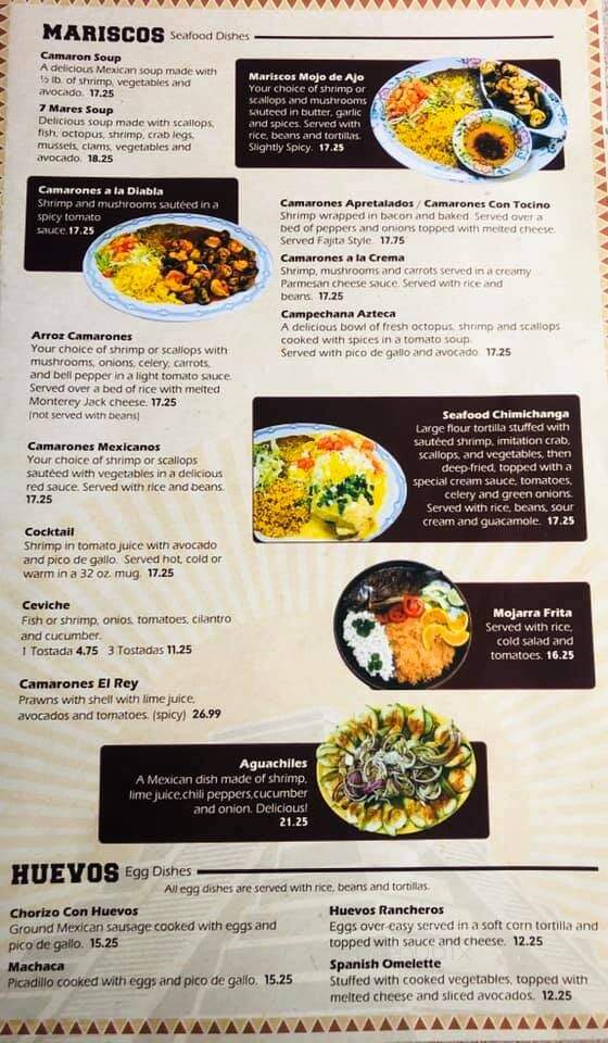 El Rey Azteca Family Mexican Restaurant - East Wenatchee, WA menu_pic