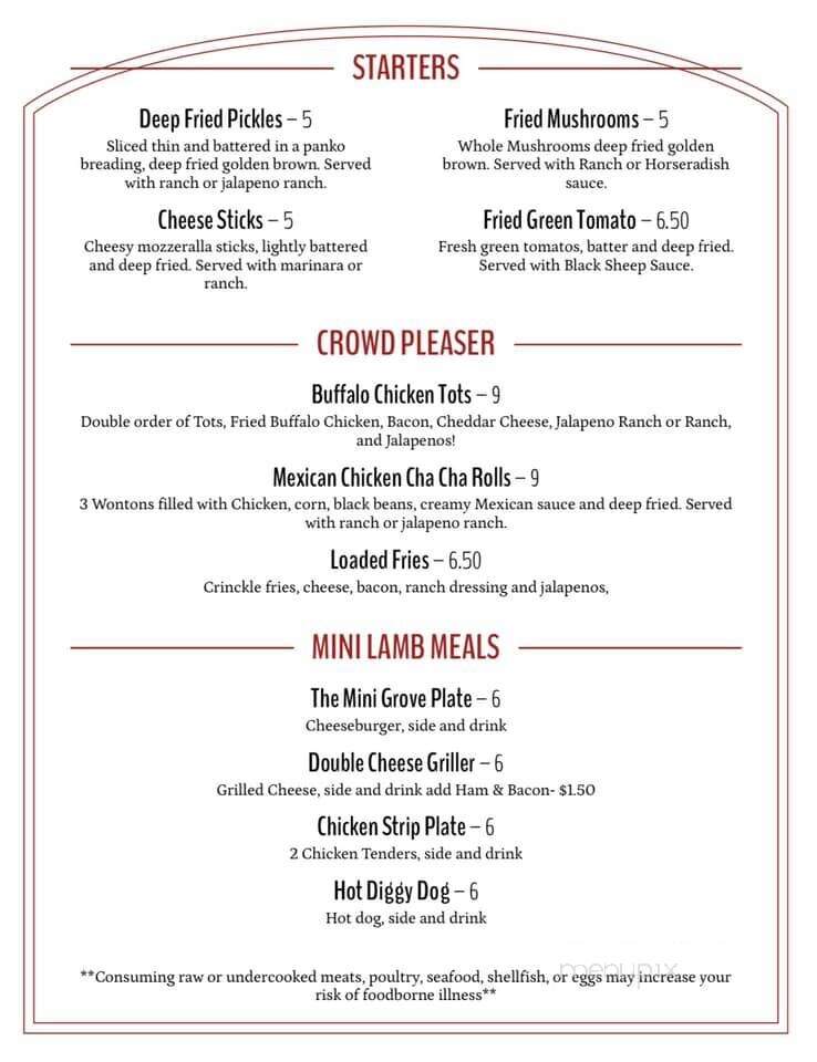 Black Sheep Diner - Auburn, KY menu_pic