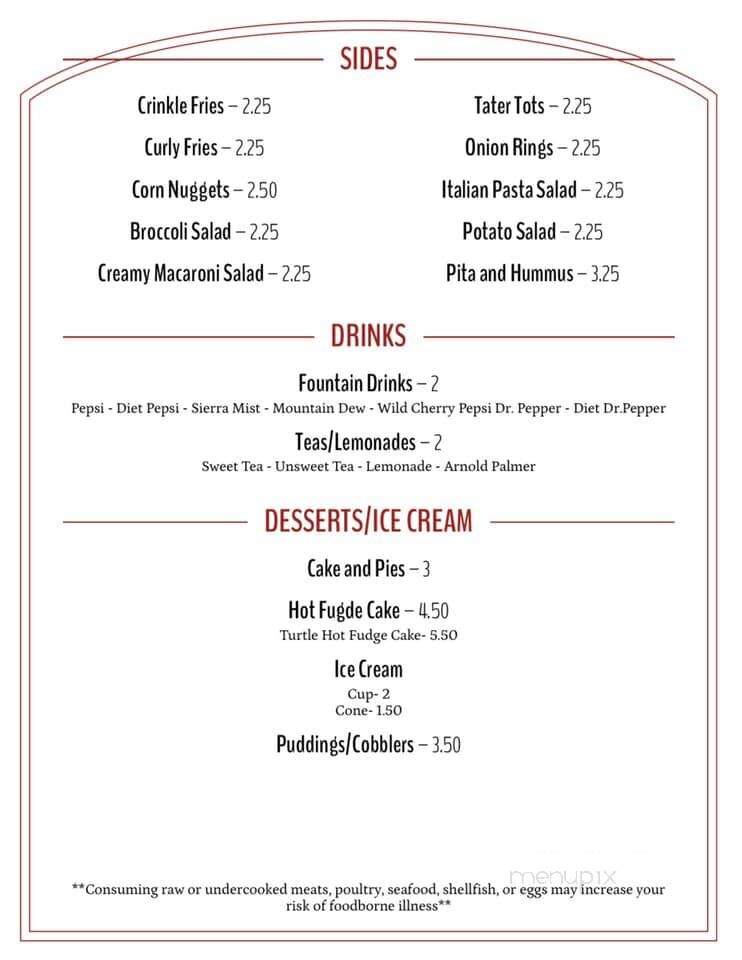 Black Sheep Diner - Auburn, KY menu_pic