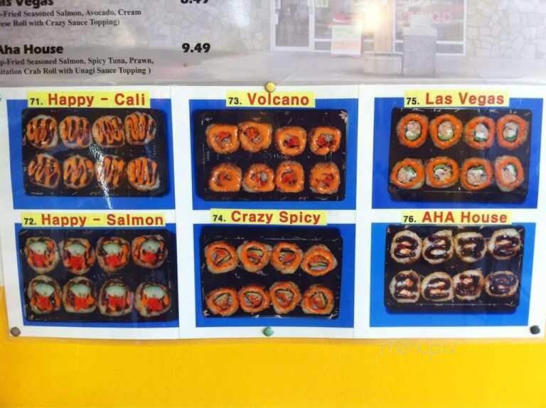 Aha Sushi Teriyaki - North Cowichan, BC menu_pic