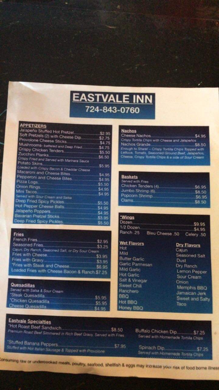 Eastvale Inn & Restaurant Incorporated - Beaver Falls, PA