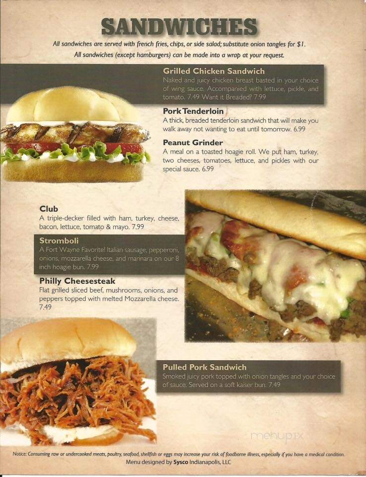 Peanut Food & Spirits - Fort Wayne, IN menu_pic