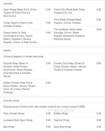 Arrow Sports Club - Schofield, WI menu_pic