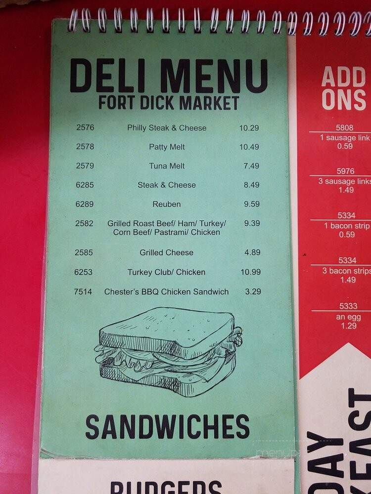 Fort Dick Market & Deli - Crescent City, CA menu_pic