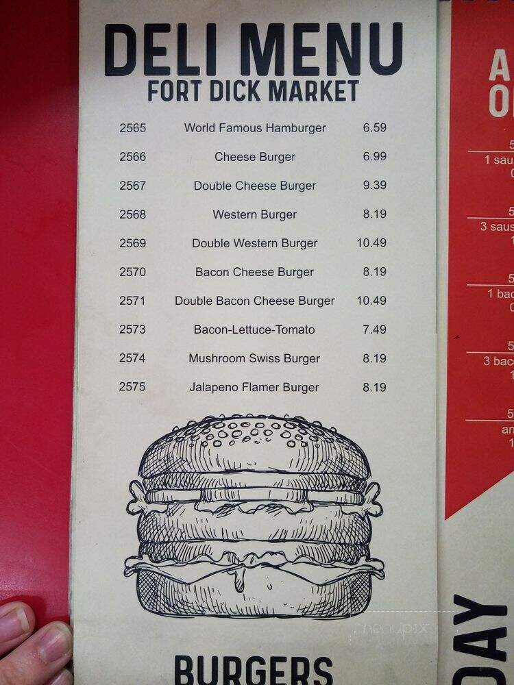 Fort Dick Market & Deli - Crescent City, CA menu_pic