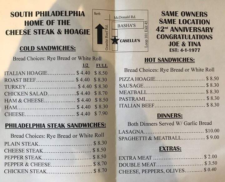 Casella's Italian Delicatessen - Scottsdale, AZ menu_pic