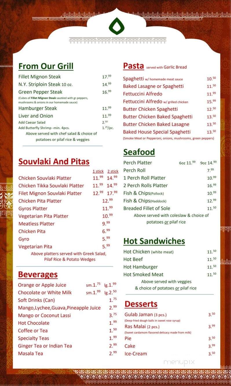 Family Corner Restaurant - Cornwall, ON menu_pic