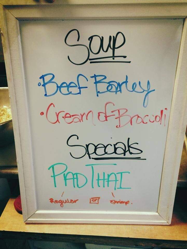 Cafenara - Terrace, BC menu_pic