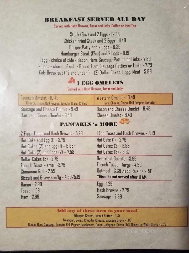 Hanna's Corner - Garden City, KS menu_pic
