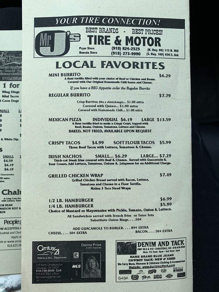El Royal Restaurant - Pryor, OK menu_pic