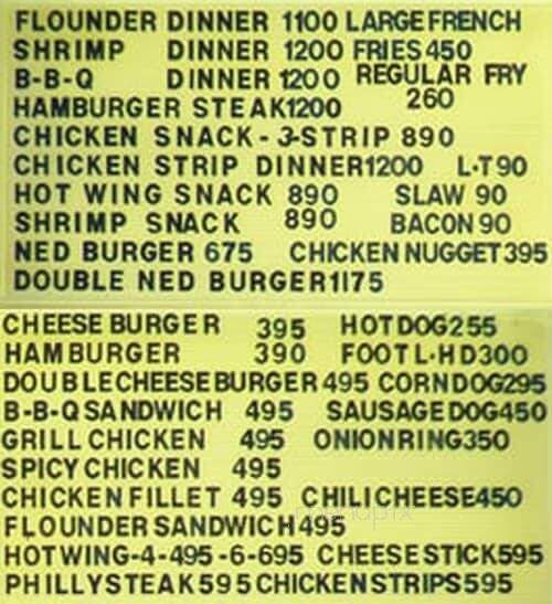 Ned's Sandwich Shop - Aynor, SC menu_pic