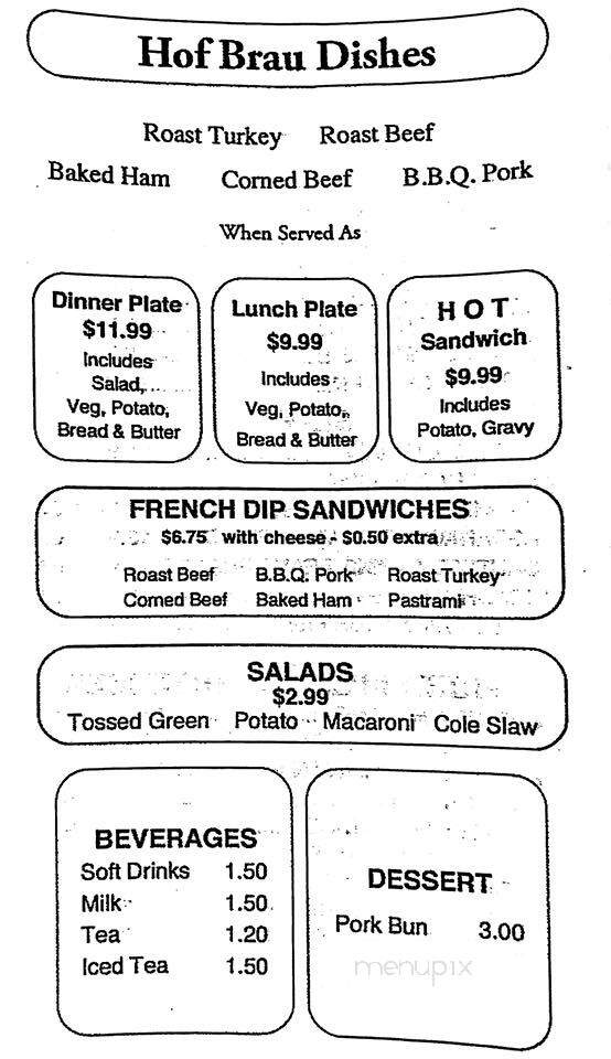 Noah's Hof Brau - Modesto, CA menu_pic