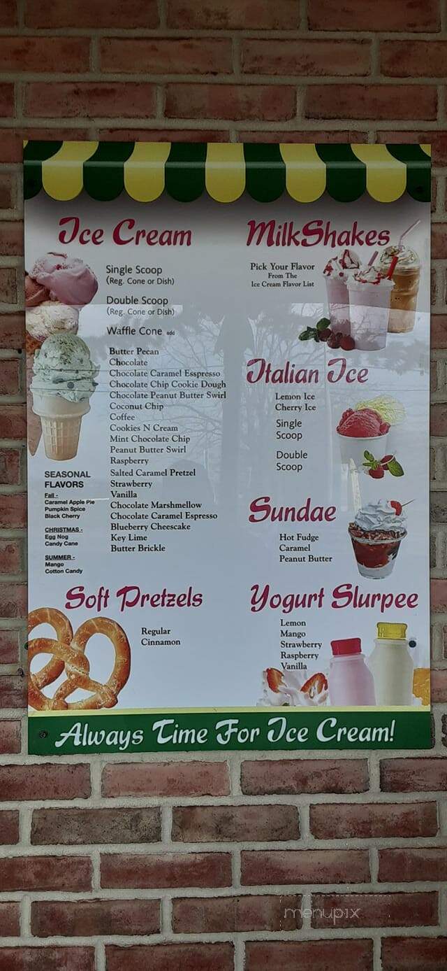 Down On The Farm Creamery - Strasburg, PA menu_pic