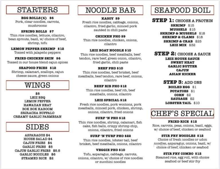 Leiz House Seafood & Noodle - Redding, CA