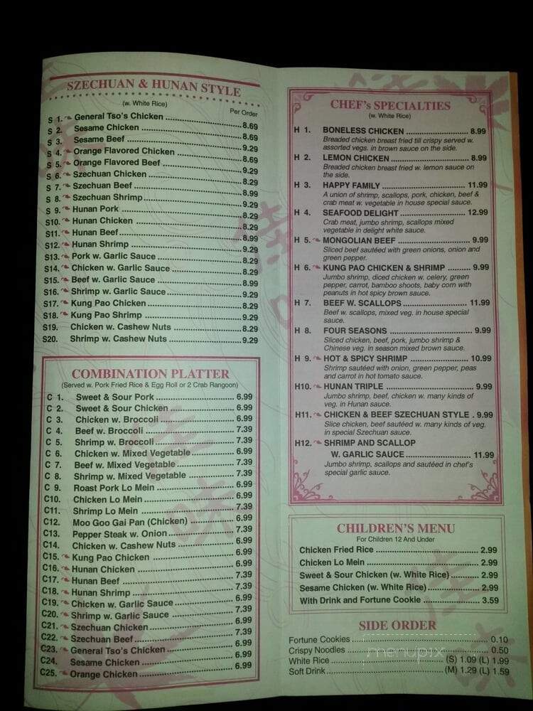 Taste of China - Raymore, MO menu_pic