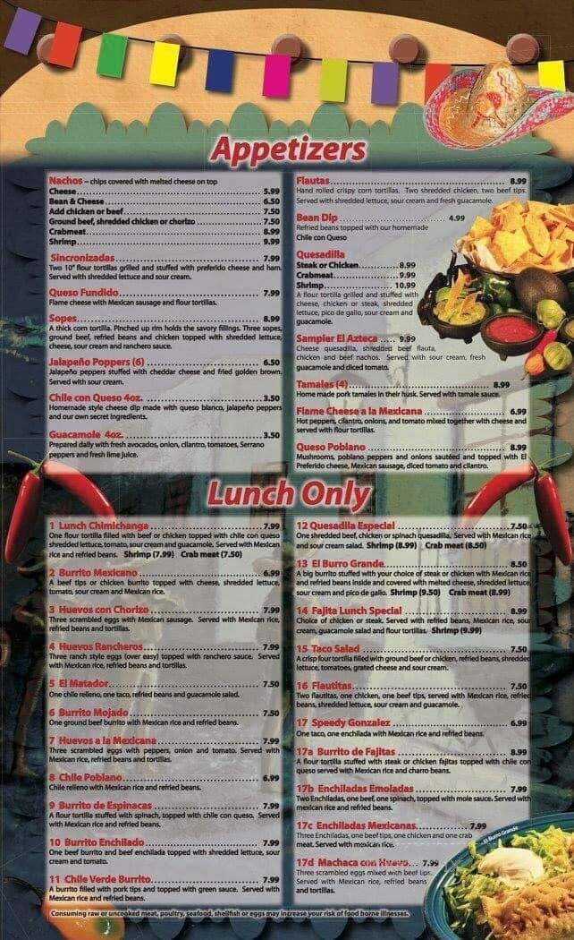 Online Menu of Fiesta Mexicana, Mount Vernon, OH