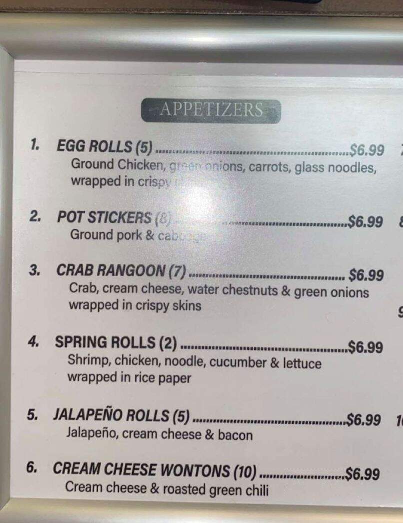 Ooy's House Thai & Chinese Food - Roswell, NM menu_pic
